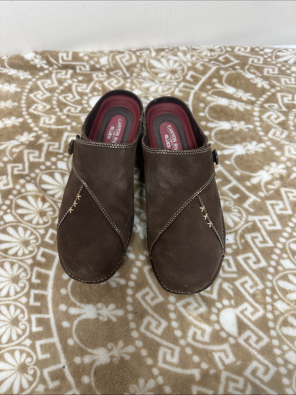 Canyon River Blues Men's Dark Brown Leather Slip-On Mules